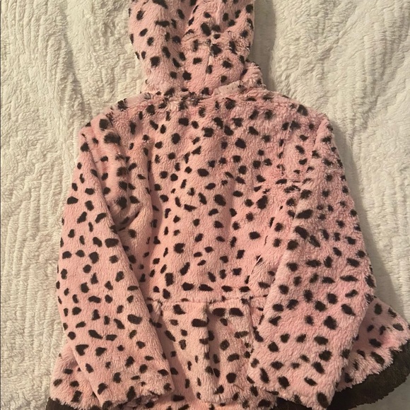 Size 6 winter coat. Pink and brown - Picture 2 of 2